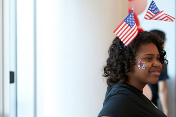 UNLV student Lydia Flores helped with the Student Union watch event. (R. Marsh Starks/UNLV Photo Services)