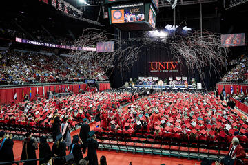 Confetti rains down on graduates