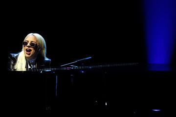 Lady Gaga urged attendees to listen to victims: "You will be saving that person's life by listening, by caring. It's that simple." (R. Marsh Starks/UNLV Photo Services)