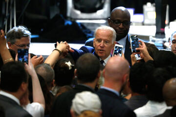 Vice President Joe Biden greets the crowd after the It's On Us event. (R. Marsh Starks/UNLV Photo Services)