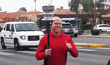 Micah Stohlmann, torch relay run