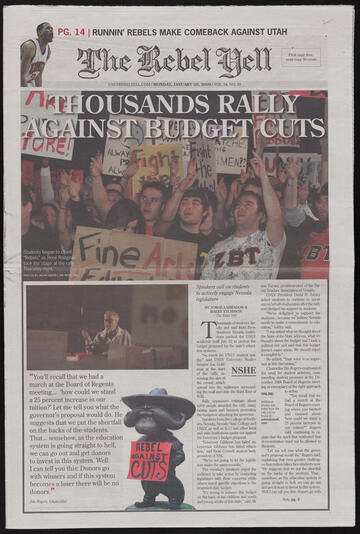 Cover of Jan. 26, 2009 edition of The Rebel Yell