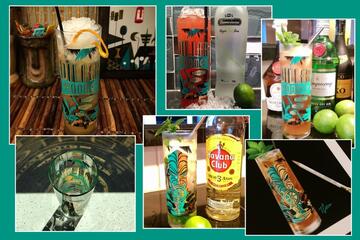 Collage of cocktail and bar imagery