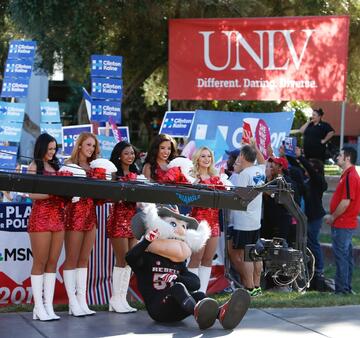 Hey Reb! had some salient points to make during the presidential debate. (R. Marsh Starks / UNLV Photo Services)