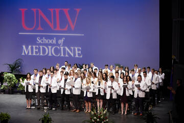 Medical students reciting an Oath