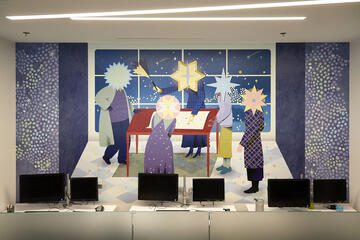 mural on office wall