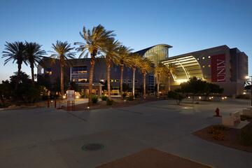 Leid Library in the evening