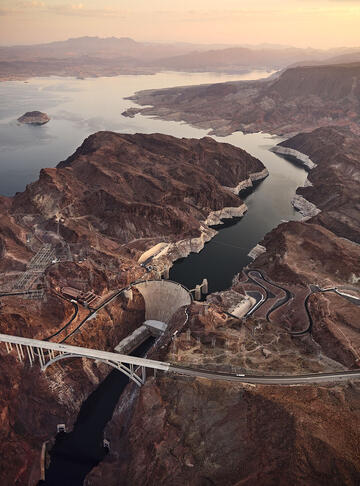 aerial of Hoover Dam