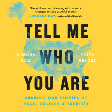 Photo of the a yellow book cover with bold black words reading: "Tell me who you are".