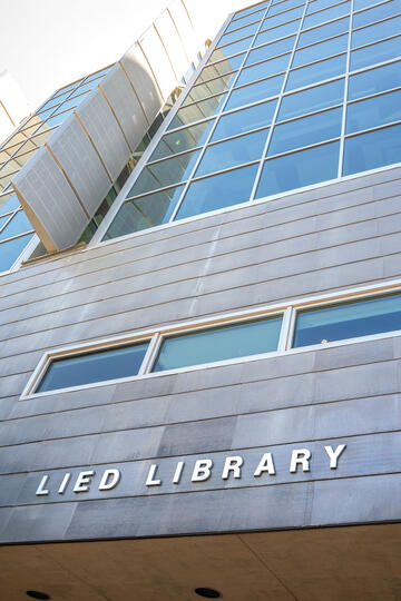 exterior shot of the lied library