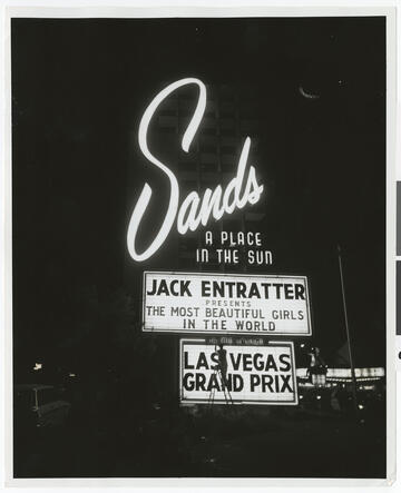 archival photo of Sands casino marquee