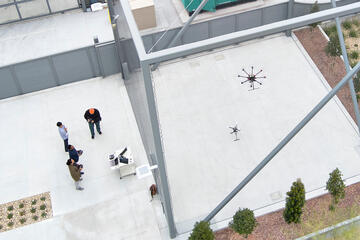angle of drone aviary from above
