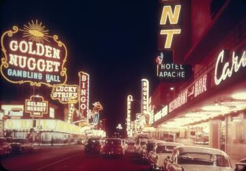 photo of hotels and casinos from downtown Las Vegas