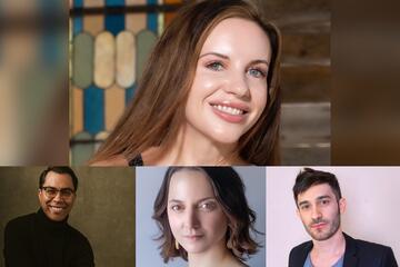 collage of four people