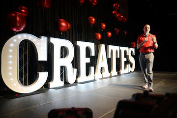 President Heavey speaks during UNLV Creates