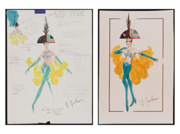 Jerry Jackson’s 1983 costume design process from start to finish for the “Boogie Down” number in Folies-Bergère. 