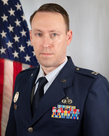 U.S. Air Force veteran Colin Cotiz in his uniform
