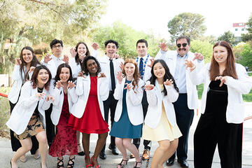 Class of 2027 students celebrate their White Coat Ceremony