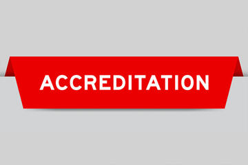 Graphic with text that reads "Accreditation"