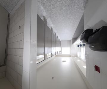 upgraded bathroom facilities in CHB