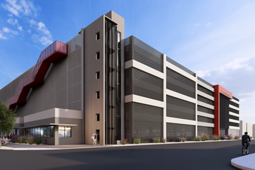 rendering of multistory parking garage