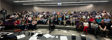 chronister with a group of students from college of sciences