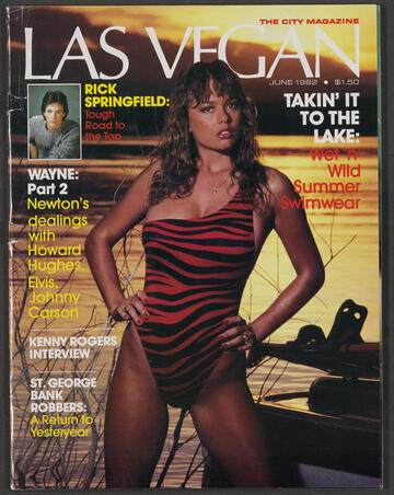 June 1982 Las Vegan Magazine front cover of woman in swimsuit