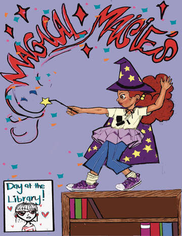 An illustration of an original children's book called Magical Maisie.
