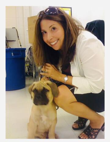 Yvette Wintermute and pup