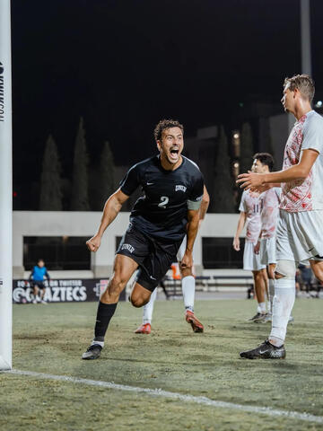 Manolo Vazquez in UNLV soccer team uniform playing game