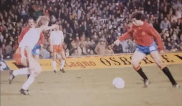 Manolo Vazquez's father plays during a soccer game