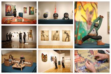 collage of art at Barrick Museum