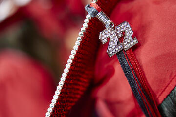Graduation cap with "22" tassle