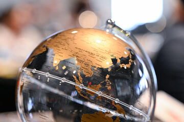 image of a globe with China visible