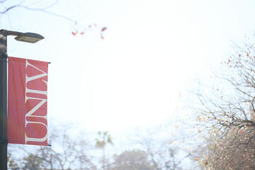 campus showing a UNLV banner
