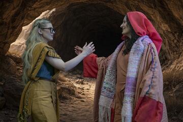 two actresses in the stage production