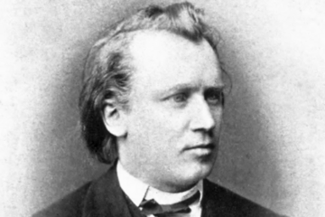 black and white portrait of Brahms