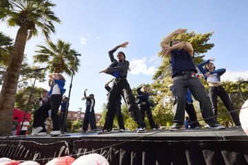 Kpop Club dance team on stage