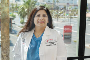 Suparna Shah, MD, an assistant professor in the Kirk Kerkorian School of Medicine Department of Otolaryngology - Head &amp; Neck Surgery