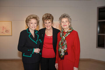 Claudine Williams, Dr. Carol Harter and Kitty Rodman