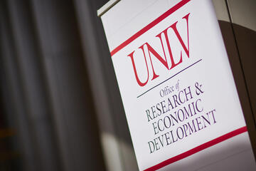 sign for "UNLV Research & Economic Development"