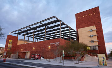 exterior of UNLV Greenspun Building