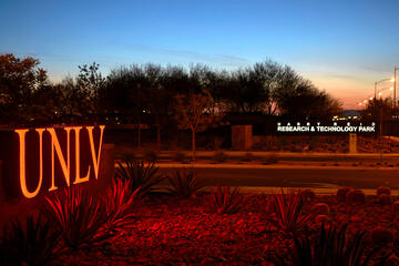 The Harry Reid Research and Technology Park at sunset