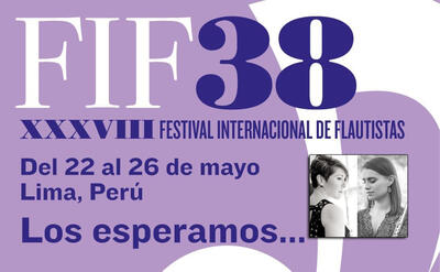 Flyer for XXXVIII Festival Internacional de Flautistas in Lima, Perú