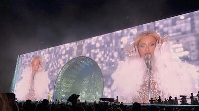 Beyonce on stage at RenaissanceTour in Las Vegas Nevada