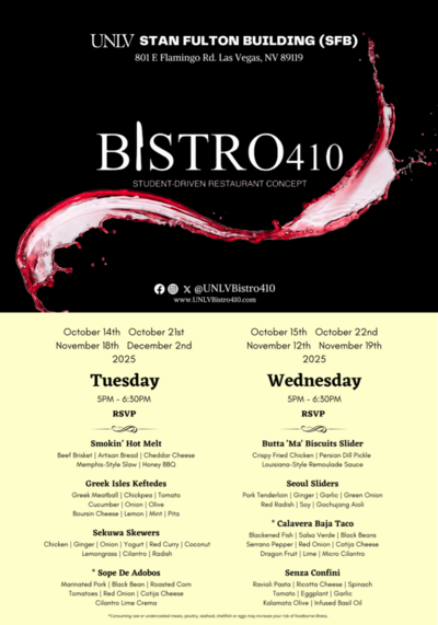Bistro410 Fall Menu