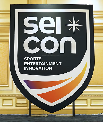 SEICon sign appears on the stage at the conference