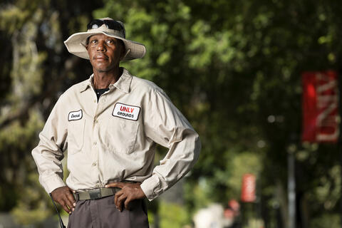 man in UNLV uniform