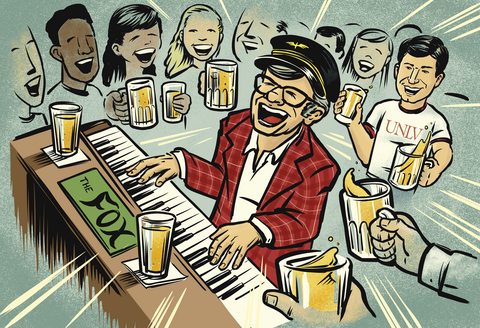 illustration of Jimmy Kimmel and the fox