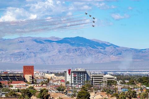 Thunderbirds fly over Las Vegas